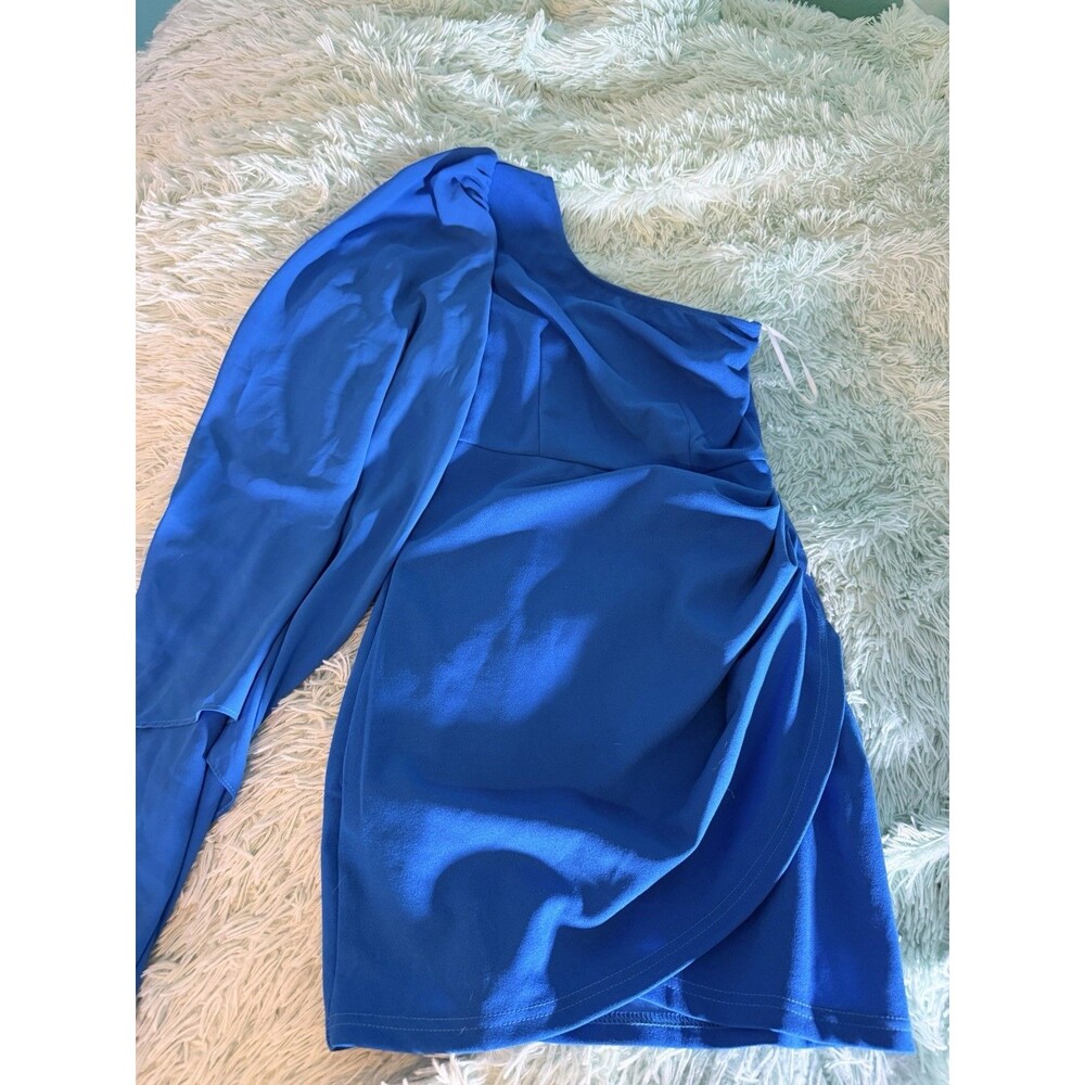 Shein Off The Shoulder Blue Dress Size Xs Flare Mesh
